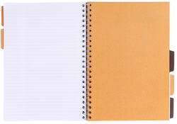 Projectboek Pukka Kraft A4 lijn 5-tabs 200 pagina's 80gr