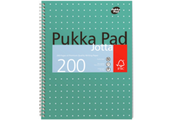 Collegeblok Pukka Jotta A4 lijn 4-gaats 200 pagina's 80gr groen