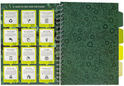 Projectboek Pukka Recycled B5 lijn 4-tabs 200 pagina's 80gr groen