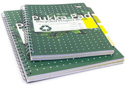 Projectboek Pukka Recycled B5 lijn 4-tabs 200 pagina's 80gr groen