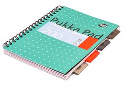 Projectboek Pukka Metallic B5 lijn 4-tabs 200 pagina's 80gr groen