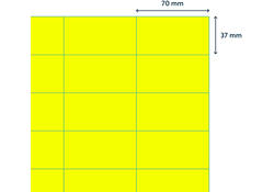 Etiket Rillprint 70x37mm fluorgeel 2400 etiketten