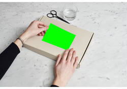 Etiket Rillprint 105x74mm fluorgroen 800 etiketten