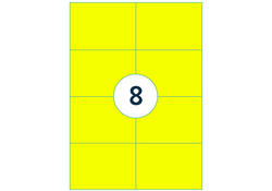 Etiket Rillprint 105x74mm fluorgeel 800 etiketten