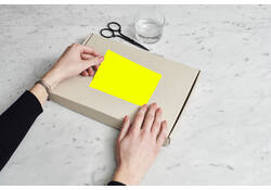Etiket Rillprint 70x37mm fluorgeel 2400 etiketten
