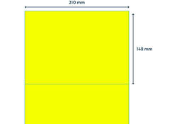 Etiket Rillprint 210x148mm fluorgeel 200 etiketten