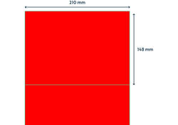 Etiket Rillprint 210x148mm fluorrood 200 etiketten