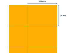Etiket Rillprint 105x74mm fluororanje 800 etiketten