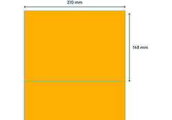 Etiket Rillprint 210x148mm fluororanje 200 etiketten