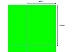 Etiket Rillprint 105x148mm fluorgroen 400 etiketten