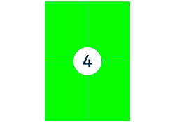 Etiket Rillprint 105x148mm fluorgroen 400 etiketten