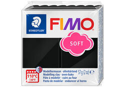 Boetseerklei Fimo soft 57 gram zwart