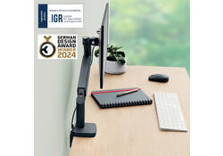 Monitorarm Leitz Ergo ruimtebesparend enkele monitorarm