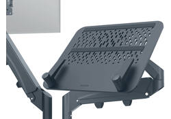 Monitor en Laptoparm Leitz Ergo ruimtebesparend dubbele monitorarm