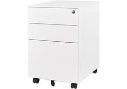 Ladeblok Euroseats 3 lade (2+1) 50x39x60cm op wieltjes wit