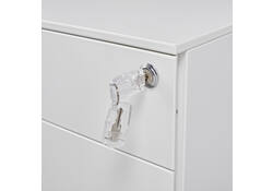 Ladeblok Euroseats 3 lade (2+1) 50x39x60cm op wieltjes wit