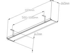 Kabelgoot Euroseats universeel 110cm zwart