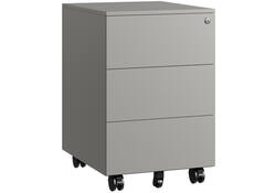 Ladeblok Euroseats 3 gelijke lade 50x39x60cm op wieltjes grijs