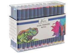 Alcoholmarkers Nassau Arts duopunt set à 48 kleuren