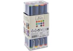 Alcoholmarkers Nassau Arts duopunt set à 12 kleuren