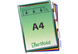 Zichtpaneel Tarifold A4 verticaal assorti 10 stuks