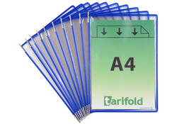 Zichtpaneel Tarifold A4 verticaal blauw 10 stuks