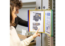 Zichtpanelensysteem wand Tarifold metaal A4 met 10-tassen assorti