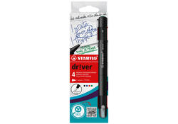 Fineliner STABILO dr!ver fijn assorti 4 stuks