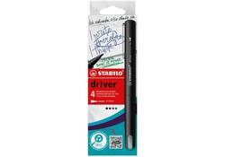 Fineliner STABILO dr!ver medium assorti 4 stuks