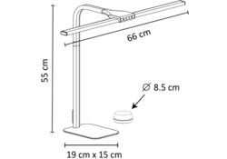 Bureaulamp Unilux Strata base led zwart