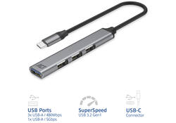 Hub ACT USB-C 3x USB-A 2.0 en 1x USB-A 3.0