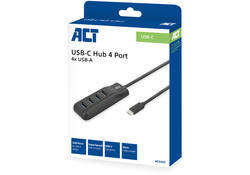 Hub ACT USB-C 3.0 4 poorts USB-A