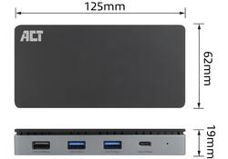 Dockingstation ACT USB-C 4K MST voor 2 HDMI monitoren