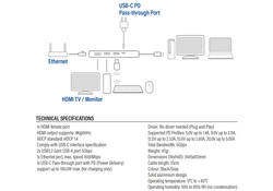 Dockingstation ACT USB-C 4K voor 1 HDMI monitor
