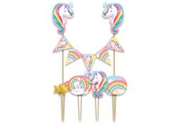 Cake decoratie Unicorn 9 stuks
