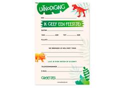 Uitnodigingskaarten Dino