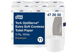 Toiletpapier Tork T7 Premium Optiserve Coreless 3-laags 63m wit 472650