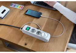Stopcontactadapter Brennenstuhl USB A 2.4A wit