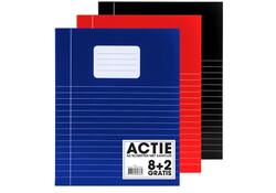Schrift SOHO Basic A5 lijn 80 pagina's 70gr assorti 8+2 gratis