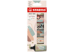 Markeerstift STABILO BOSS naturevibes assorti 6 stuks