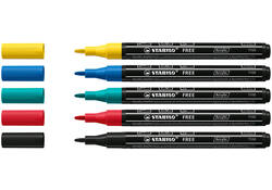 Acrylmarker STABILO Free Acrylic T100 Royal assorti 5 stuks