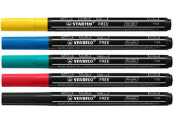 Acrylmarker STABILO Free Acrylic T100 Royal assorti 5 stuks