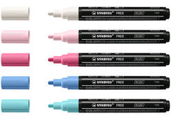 Acrylmarker STABILO Free Acrylic T300 Candy assorti 5 stuks