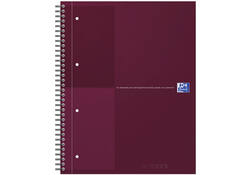 Spiraalblok Oxford International Notebook A4+ lijn rood