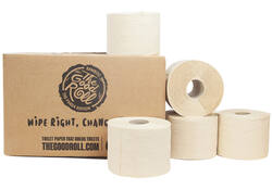 Toiletpapier The Good Roll The Panda Edition Naked bamboe 3-laags 27x250 vel naturel