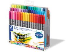 Kleurstift Staedtler 3200 dubbele punt fijn en ultrafijn etui à 120 kleuren