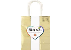 Cadeautas Folia goud kraft 18x21x8cm 7 stuks