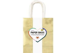 Cadeautas Folia goud kraft 24x31x12cm 20 stuks