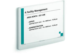 Deurbordje Durable Click sign A5 liggend wit