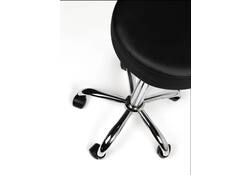 Tabouret kruk Office hoog met gasveer harde wielen zw